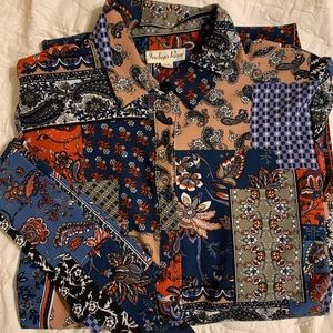 Indigo Rose multi patterned dress